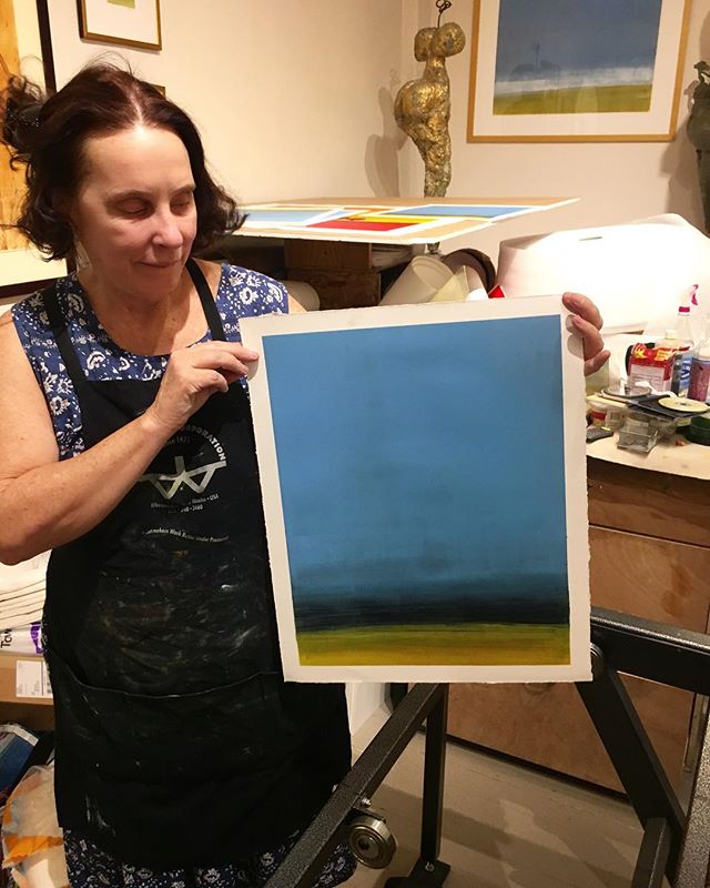 Annie in the studio doing what she does best! What do you think about this piece? #pdxart #supportlocal #femaleartists