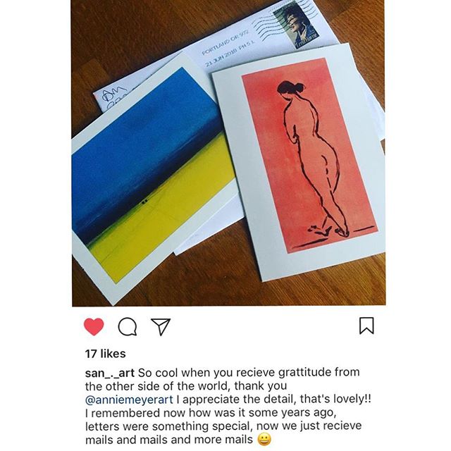 Thanks for the shoutout @san_._art ! She was one of our runners up from our last contest and we sent her a little thank you for entering all the way on the other side of the world! Let’s celebrate all fellow artists! #supportartists #artaroundtheworld