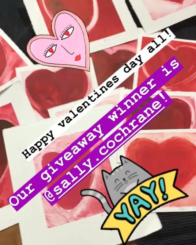 Thank everyone for entering the giveaway and congrats to our winner! We still have some of these valentines available so if you need one for your special someone shoot us a message! @sally.cochrane contact us so we can get you your prize! What are your plans tomorrow? #supportlocalart #freeart